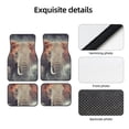 thumbnail image 3 of Daiia Elephant in Smoke Printed Car Floor Mats Set of 4, Durable Non Slip Auto Floor Carpet, Car Interior Carpets Proof Foot Pads Anti-Slip Cushion Automoetive Accessories, 3 of 6