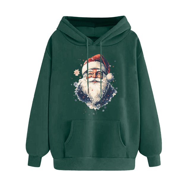 WILLBEST Sudadera de Mujer con Estampado Navideño, Cuello Redondo y Manga Larga, Estilo Casual y Holgado Grande