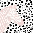 thumbnail image 2 of Pinto, Patricia 15x15 White Modern Wood Framed Museum Art Print Titled - Pink Zebra On Dots, 2 of 4