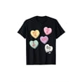 thumbnail image 5 of Retro Valentines Day Candy Vintage Heart Anti-Valentine Casual Pure Cotton Black T-shirt, 5 of 5