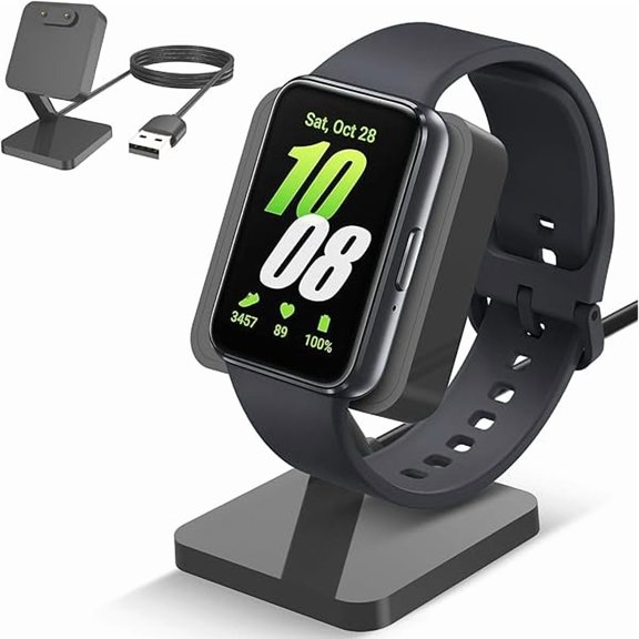 wonima01 Charger Dock for Samsung Galaxy Fit 3, Magnetic Charging Stand Base with 3.3 Feet Charger Cable, Portable Charge Station Only Compatible with Galaxy Fit 3 Smartwatch