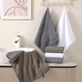 thumbnail image 4 of Covina Home 12 Pack Dark Brown Hand Towel Set, Oversized Ultra Soft Microfiber Bathroom Towel Set Adult Luxury Lightweight Cozy Collection, 4 of 7