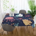 thumbnail image 3 of Yayeee Tablecloths 54" x 54" Rectangle Wrinkle Resistant Party Table Cover, Red Jellyfish, 3 of 8