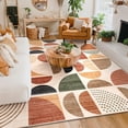 thumbnail image 5 of Brythos 8x10 Washable Area Rug, Boho Abstract Terracotta Design, Non-Slip Soft Large Carpet for Living Room Bedroom Dining Room, 5 of 7