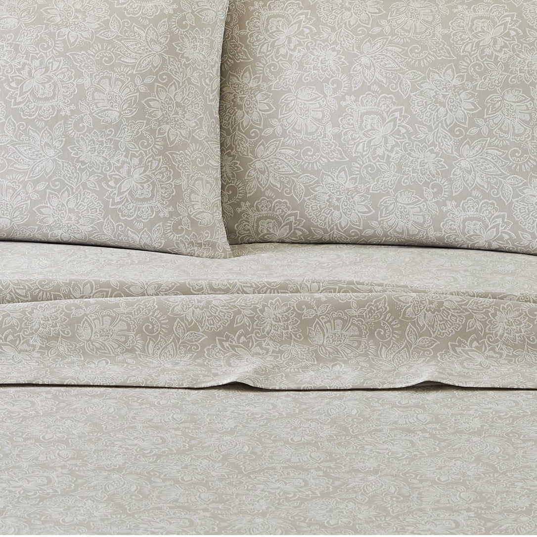 Better Homes & Gardens 300 Thread Count 100% Cotton Wrinkle Resistant Sheet Set, Twin Gray