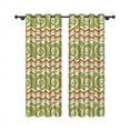 thumbnail image 4 of Aofoto Blackout Curtains Wave Line Embossed Grommet Curtains for Living Room/Bedroom,2 Panels,Green,52x84 inches, 4 of 5