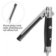 thumbnail image 3 of Peine plegable de bolsillo para hombre, estilo retro, con marco de metal resistente, ideal para viajar., 3 of 5