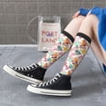 thumbnail image 5 of Picia Women Crew Soft Moisture-wicking Socks Butterflies and Roses Pattern Design Cotton Socks, One Size fit All, 5 of 8
