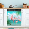 thumbnail image 5 of GZHJMY Flamingos Dishwasher Magnet Cover, Kitchen Dish Washer Door Panel Magnetic Sticker Home Appliancesative Stickers for Home Kitchen Farmhouse, 20 W x 26 H Inch Home Decor, 5 of 6