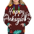 thumbnail image 3 of KLL Happy Thanksgiving for Womens Pullover Hoodie with Pocket Hooded Long Sleeve Shirts Sweatshirt for Women-X-Large, 3 of 7