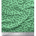thumbnail image 1 of Soimoi Green polyester Crepe Fabric Bicycle Transport Print Sewing Fabric Yard 52 Inch Wide, 1 of 2