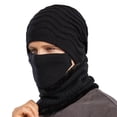 thumbnail image 2 of Gorro De Punto Para Hombre, Bufanda, Calentador De Cara, 3 En 1, Conjunto De Gorros Cálidos De Invierno Con Forro Polar, Gorros Holgados De Punto Cateissary AP008135-01, 2 of 6