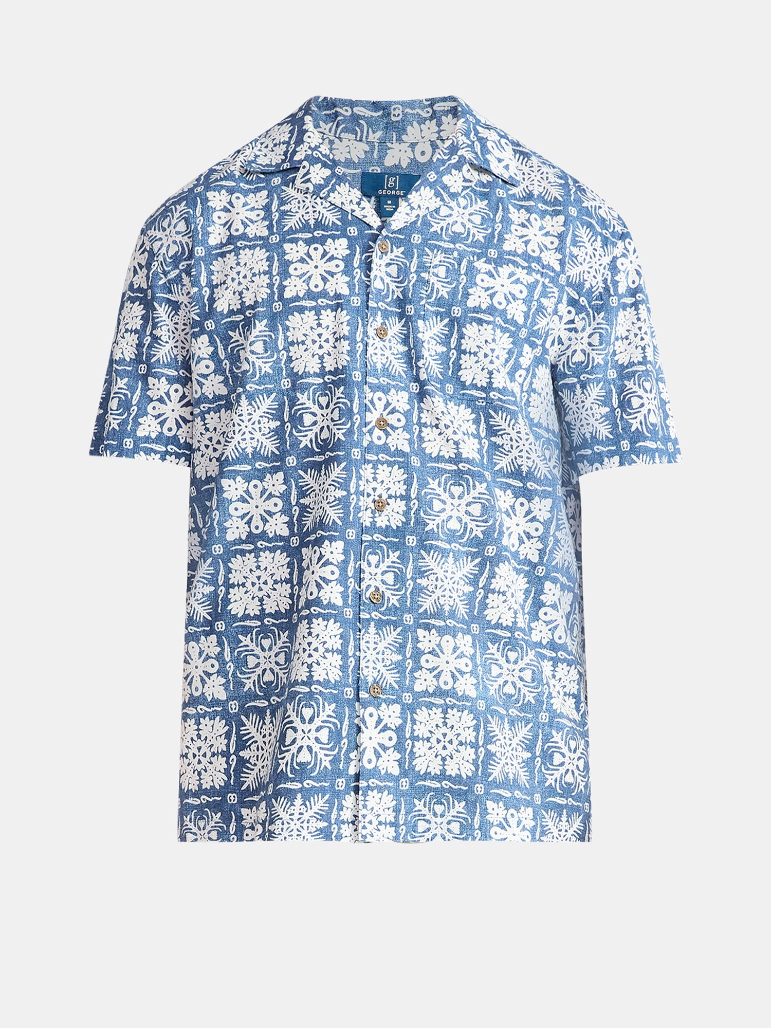 George Men's and Big Men's Holiday Camp Shirt, Sizes S-3XL