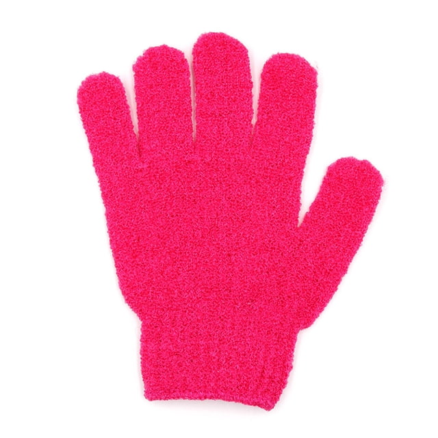 Gant Exfoliant Polyester Design à 5 Doigts Gant de Lavage pour Nettoyage en Profondeur