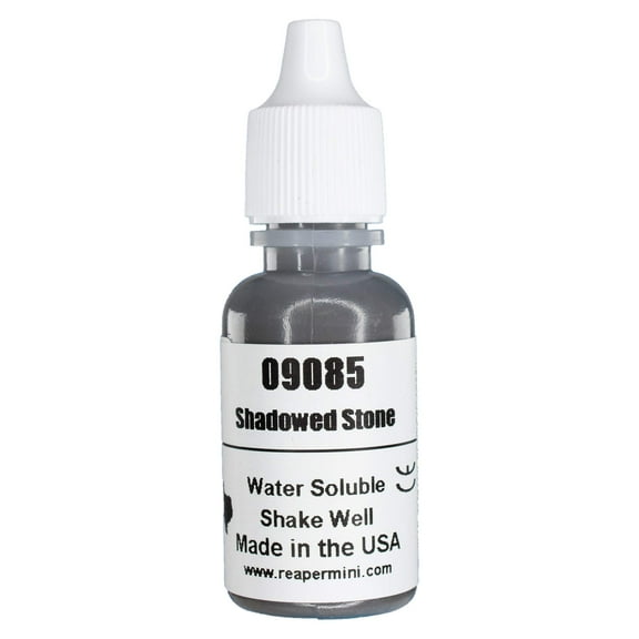 Reaper Miniatures REM09085 0.5 oz Master Series Paint Dropper Bottle, Shadowed Stone