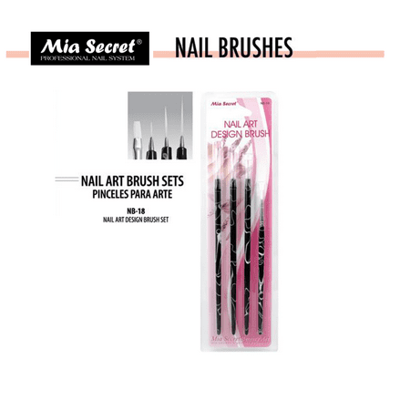 *LAWholesaleStore* Mia Secret 4 pcs Nail Art Designe Brush Set can be used W Gelux OR Acrylic