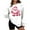 White, variant on Lorytime Christmas Crewneck Sweatshirts Women Santa Claus Print Plush Shirt Long Sleeve Pullover Loose Tops