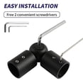 thumbnail image 4 of 2pcs Curtain Rods Corner Connector, Adjustable Curtain Rod Corner Connector For 1 Inch Bay Window C, 4 of 5