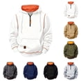 thumbnail image 4 of Boys Hoodies Youth Long Sleeve Athletic Sweatshirt Kids Quarter Zip Hooded Pullover Fall Winter Casual Warm Tops With Pocket, 4 of 6