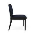 thumbnail image 2 of Amherst Steel Reception Waiting Armless Guest Chair / Black Steel / Navy Blue, 2 of 3