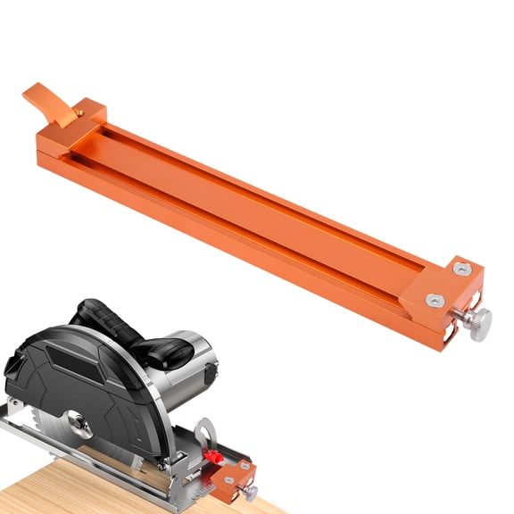 Aluminium Alloy Circular Saw Guide Rail Rust Resistant Adjustable Width Woodworking Cutting Base Guide for Table Saw Project and Narrow Strip Cut