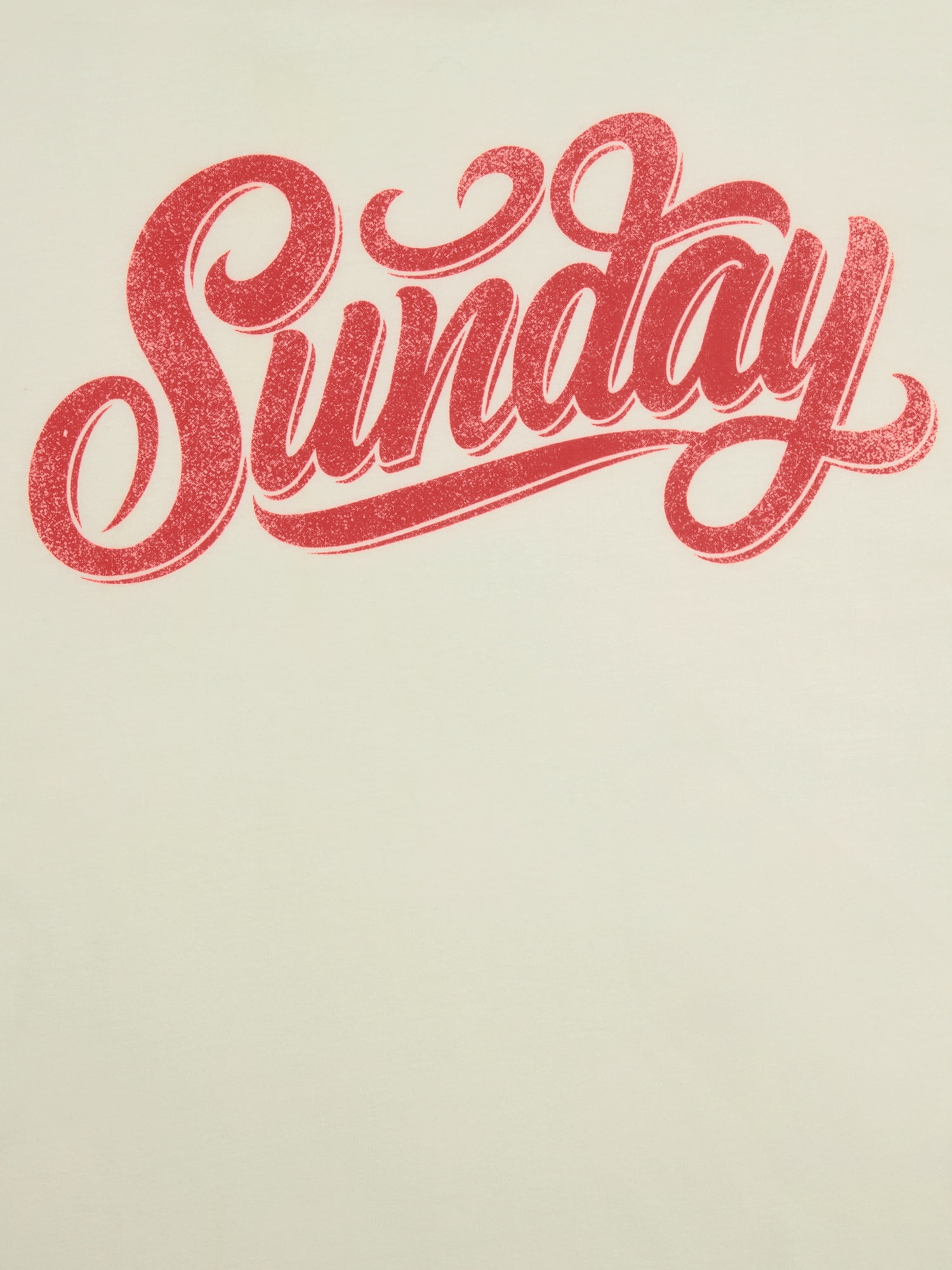 Time and Tru, Ladies' Graphic T-Shirt, Sunday, Sizes XS-3XL