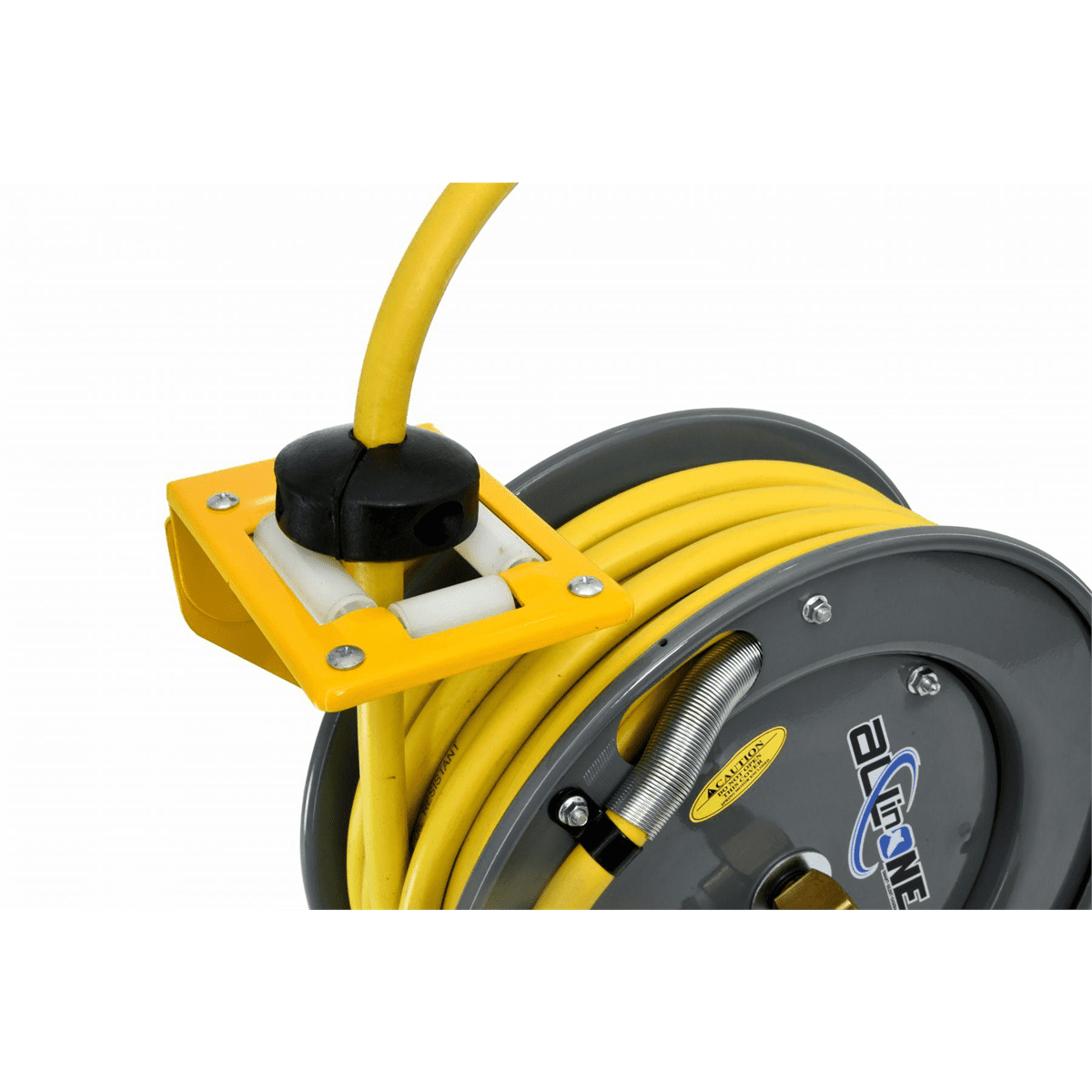 BluBird OilShield Rubber All - In - One 3/8" x 50' Air Hose Reel Heavy Duty Single Arm Assembly