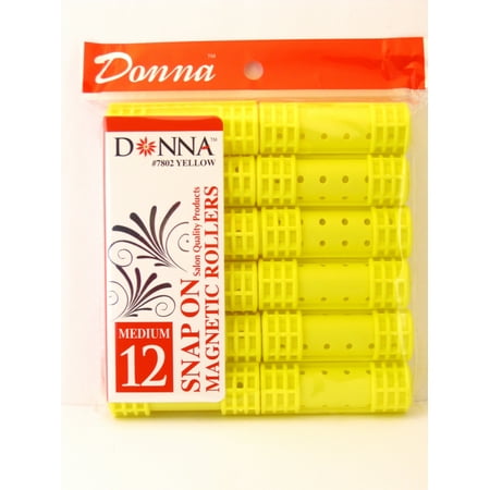 Donna Salon Quality Snap On Magnetic Hair Rollers (Medium - (Best Hot Rollers For Medium Hair)