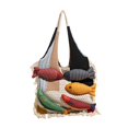 thumbnail image 4 of Bolso tote para mujer, diseño estético, tejido de punto, bolso de hombro moderno para picnic o trabajo. Blanco, 4 of 9