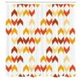 thumbnail image 2 of Ambesonne Tribal Shower Curtain, Ikat Ethnic Chevron Print, 69"Wx70"L, Apricot Paprika, 2 of 4