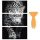 thumbnail image 1 of Juego de 3 calcomanías de leopardo africano para muebles y manualidades, 30x15 cm (12x6 pulgadas)., 1 of 9