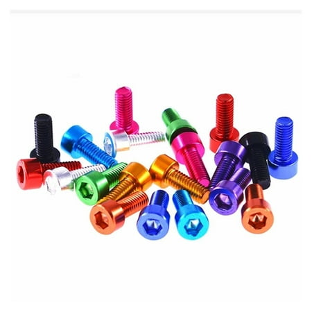 

ZX 10pcs DIN912 Aluminum Screw M3 M4 M5 M6 Anodized Colourful Aluminum Hex Hexagon Socket Cap Head Machine Screw Bolts (Color : Red Size : M5x25)-0810