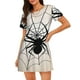 thumbnail image 1 of Fotbe Spiders On The Web 1 Bata de Dormir para Mujer con Estampado, Camisón de Algodón de Manga Corta, Ropa de Dormir Casual, 1 of 6
