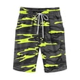 thumbnail image 5 of Sakmal Bermuda Shorts for Men Knee Length Cotton Linen Stretch Green Drawstring 9 Inch Camo Mens Shorts XL, 5 of 5