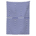 thumbnail image 3 of Ambesonne Geometric Tablecloth Rectangular Table Cover, Geometrical Triangle, 60"x84", Dark Blue and White, 3 of 4