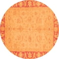 thumbnail image 1 of Ahgly Company Indoor Round Oriental Orange Traditional Area Rugs, 7' Round, 1 of 4