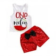 thumbnail image 2 of Newborn Princess 2PCS Toddler Kids Baby Girl Tank Tops Shorts Outfit Clothes Set, 2 of 5