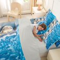 thumbnail image 5 of Manfei Cute Seashell 7pcs Queen Bedding,Calm Sea Waves Bedding Comforter Set Queen,Light Gray Reversible, 5 of 8