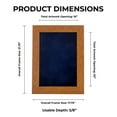 thumbnail image 4 of 16x20 Honey Pecan Shadowbox Frame - Interior Size 16x20 with 3/4" Usable Depth - Navy Blue Acid-Free Suede Backing, 4 of 6