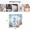 thumbnail image 5 of Seahorse Coastal Cloth Napkins, Summer Nautical Starfish Coral Ocean Washable and Reusable Dinner Napkins Set of 8, Table Napkin for Kitchen Party Birthday Wedding Hotel Housewarming 20"x20", 5 of 9