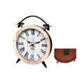 thumbnail image 3 of Vintage Wood And Metal Table Clock, 3 of 3