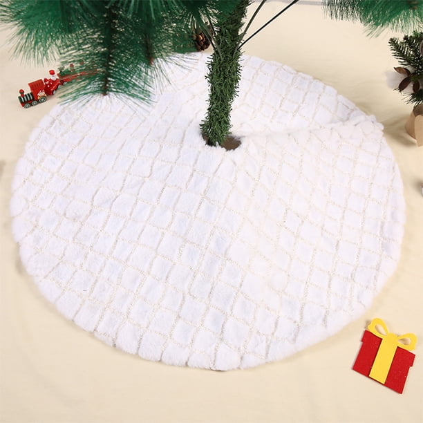Skirt Christmas Tree Plush Decoration, Skirt Christmas Tree Skirt, Christmas Indoor Outdoor Decoration, Festive Holiday Tree Skirt, Easy Setup, Foldable Design, Soft Plush Material, for Bedroom Home