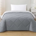 thumbnail image 5 of Mainstays Reversible Microfiber Comforter, Grey, Twin-XL, 5 of 9