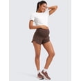 thumbnail image 3 of CRZ YOGA Lightweight Maternity Workout Shorts 3'' Soft Athletic Casual Womens Pregnancy with Liner Pockets, 3 of 4