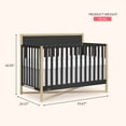thumbnail image 5 of Dream On Me Owen 5-in-1 Convertible Crib, Greenguard Gold & JPMA Certified, Converts from Baby Crib to Toddler Bed, Kids Bed and Full Size Bed, Matte Black, 5 of 10
