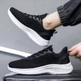 thumbnail image 2 of Men's Summer Fashion Comfortable Casual Sneakers, Mesh Breathable Lightweight Running Shoes Outdoor Hiking Breathable Casual Sneakers, 2 of 5