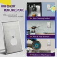 thumbnail image 5 of ENERLITES Duplex Receptacle Outlet Metal Wall Plate, Stainless Steel Outlet Cover, Corrosion Resistant, Mid-Size 1-Gang, UL Listed, 7721M, 430 Stainless Steel, Silver, 5 of 6