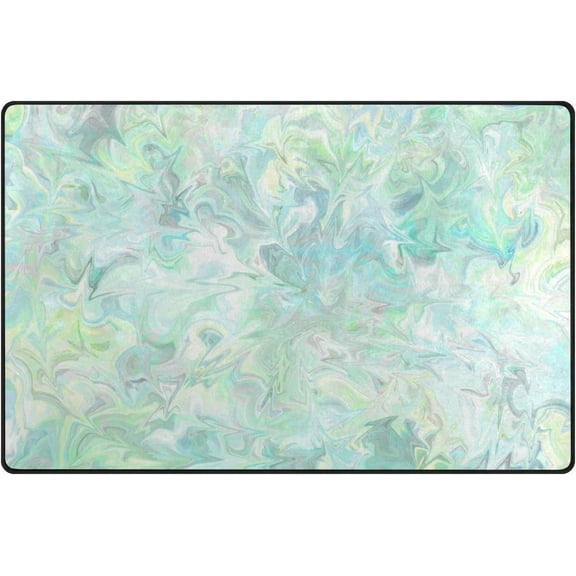 SKYSONIC Lightweight Non Slip Carpet Mats Area Soft Rugs Floor Mat Rug Decoration for Kids Room Living Room 60 x 39 inches Mint Green Pastel