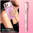 thumbnail image 3 of DOMAVER Magnetic Glitter Case for iPhone 18 Pro Max Case / iPhone 17 Pro Max Case 6.9", MagSafe Compatible, Crystals and Camera Protector, Sparkly Protective Cover, Pink, 3 of 7