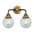 thumbnail image 3 of Innovations Lighting  Nouveau 2 Beacon - 2 Light 14" Bath Vanity Light Black Antique Brass/Seedy, 3 of 5